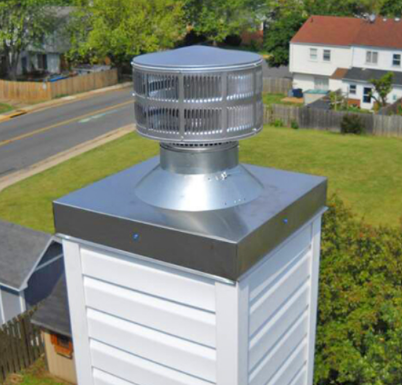 Chimney Chase Covers with Integrated Caps