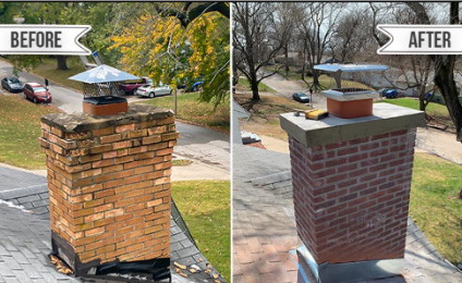 Damaged Chimney Crown Comparison